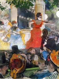 Oil degas,edgar Painting - Cafe Concert At Les Ambassadeurs 1876-77 by Degas,Edgar
