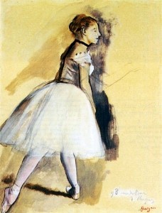 Oil degas,edgar Painting - Dancer Standing study2 1872 by Degas,Edgar