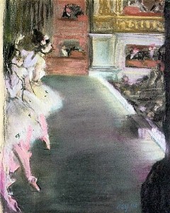 Oil degas,edgar Painting - Dancers at the Old Opera House 1877 by Degas,Edgar