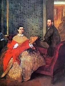 Oil degas,edgar Painting - Edmondo and Therese Morbilli 1865-66 by Degas,Edgar