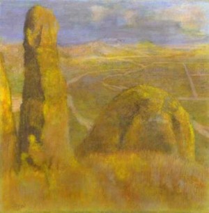 Oil landscape Painting - Landscape. Pastel. 1892 by Degas,Edgar