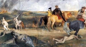 Oil degas,edgar Painting - Medieval War Scene 1865 by Degas,Edgar