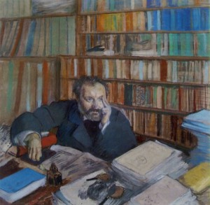 Oil portrait Painting - Portrait de M. Duranty  1879 by Degas,Edgar