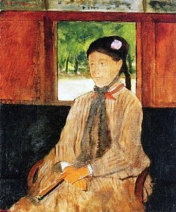 Oil woman Painting - Portrait of a Woman 1867-68 by Degas,Edgar