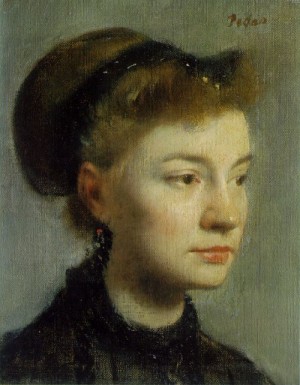 Oil portrait Painting - Portrait of a Young Woman 1867 by Degas,Edgar