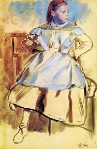 Oil degas,edgar Painting - Portrait of Giulia Bellelli sketch 1859-60 by Degas,Edgar