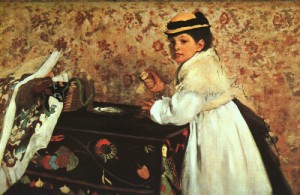 Oil portrait Painting - Portrait of Hortense Valpincon, 1869-1871, by Degas,Edgar