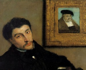 Oil portrait Painting - Portrait of James Tissot(detail)  1867-68 by Degas,Edgar