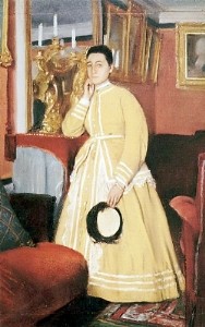 Oil degas,edgar Painting - Portrait of Madame Edmondo Morbilli 1869 by Degas,Edgar