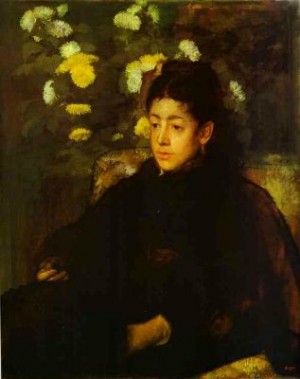 Oil portrait Painting - Portrait of Mademoiselle Malo by Degas,Edgar