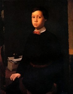 Oil degas,edgar Painting - Portrait of Rene De Gas 1855 by Degas,Edgar