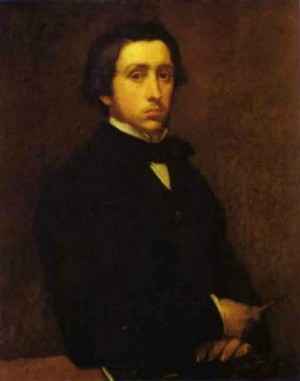 Oil portrait Painting - Self-Portrait. c.1855 by Degas,Edgar