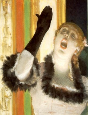  Photograph - Singer with a Glove    c. 1878 by Degas,Edgar