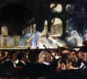 Oil degas,edgar Painting - The Ballet Scene from Robert la Diable 1876 by Degas,Edgar