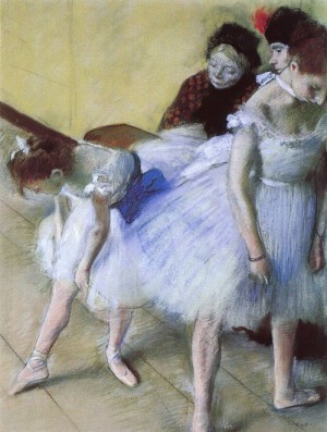 Oil degas,edgar Painting - The Dance Examination, pastel, Denver Art Museum by Degas,Edgar
