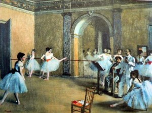 Oil the Painting - The Dance Foyer at the Opera by Degas,Edgar