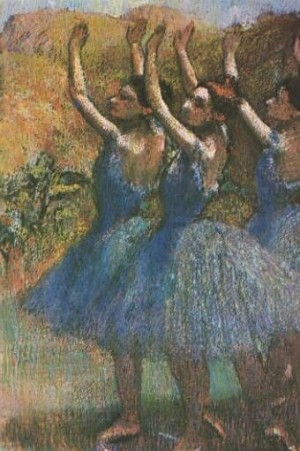  Photograph - Three Dancers in Violet Tutues   c. 1895-98 by Degas,Edgar