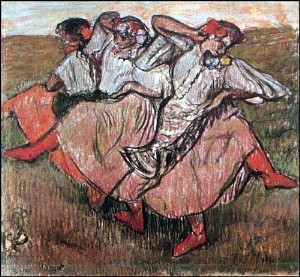 Oil degas,edgar Painting - Three Russian Dancers 1895 by Degas,Edgar