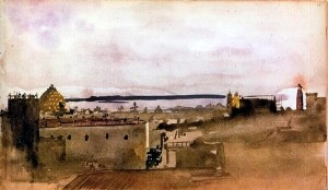  Photograph - View of Naples 1860 by Degas,Edgar