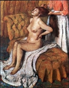 Oil woman Painting - Woman Having Her Hair Combed 1886-88 by Degas,Edgar