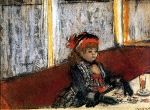 Oil woman Painting - Woman in a Cafe 1877 by Degas,Edgar