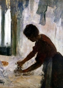 Oil degas,edgar Painting - Woman Ironing aka Silhouette 1873 by Degas,Edgar