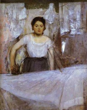 Oil woman Painting - Woman Ironing. c.1869 by Degas,Edgar