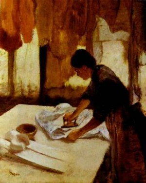 Oil degas,edgar Painting - Woman Ironing by Degas,Edgar