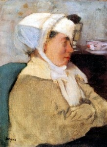 Oil degas,edgar Painting - Woman with a Bandage 1871-73 by Degas,Edgar