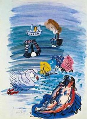 Oil dufy,rauol Painting - Amphitrite by Dufy,Rauol