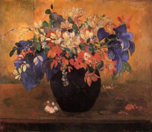Oil gauguin,paul Painting - Bouquet of Flowers,1896 by Gauguin,Paul