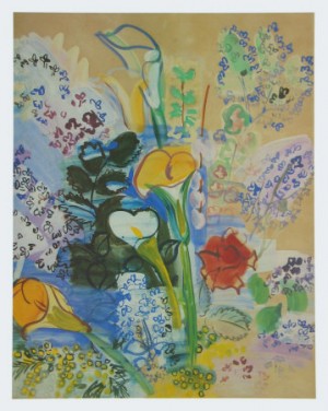 Oil dufy,rauol Painting - Bunch of Arum by Dufy,Rauol