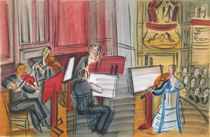 Oil dufy,rauol Painting - Concert des Anges 2 by Dufy,Rauol