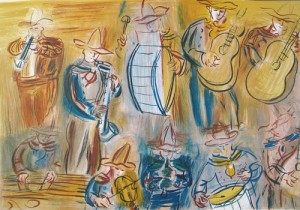 Oil dufy,rauol Painting - Concert des Anges 5 by Dufy,Rauol