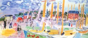 Oil dufy,rauol Painting - Dimanche a Deauville by Dufy,Rauol