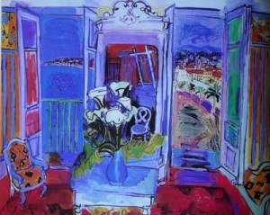 Oil dufy,rauol Painting - Indoors with the Window Open by Dufy,Rauol