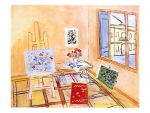 Oil dufy,rauol Painting - L'Atelier Au Bouquet by Dufy,Rauol