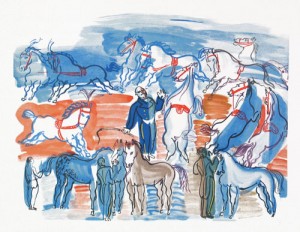 Oil dufy,rauol Painting - Les Centaures et Les Jeux by Dufy,Rauol