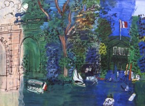 Oil dufy,rauol Painting - Nogent pont rose,1935 by Dufy,Rauol