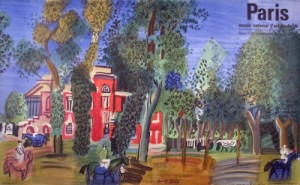 Oil dufy,rauol Painting - Paddock-Deauville by Dufy,Rauol