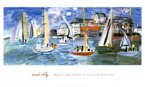 Oil dufy,rauol Painting - Regates Dans le Port de Trouville by Dufy,Rauol