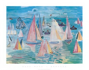 Oil dufy,rauol Painting - Regatta by Dufy,Rauol
