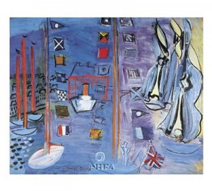Oil dufy,rauol Painting - The Basin at Deauville by Dufy,Rauol