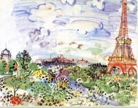 Oil dufy,rauol Painting - Tour Eiffel 1935 by Dufy,Rauol