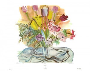 Oil dufy,rauol Painting - Tulipes by Dufy,Rauol