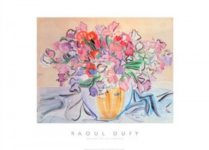 Oil dufy,rauol Painting - Vase de Pois de Senteur by Dufy,Rauol