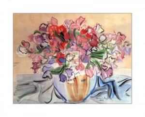 Oil dufy,rauol Painting - Vase de Pois de Senteur2 by Dufy,Rauol