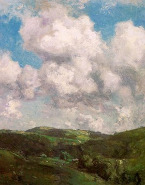 Oil davis, charles harold Painting - Clouds and Shadow by Davis, Charles Harold