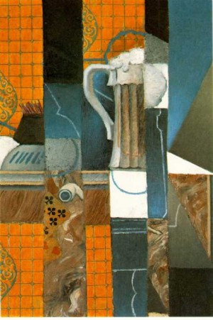 Oil gris juan Painting - Glass of Beer and Playing Cards   1913 by Gris Juan