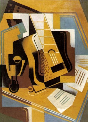 Oil gris juan Painting - The Guitar  1918 by Gris Juan